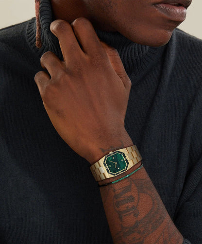 Octagonal Enamel Diamond Watch