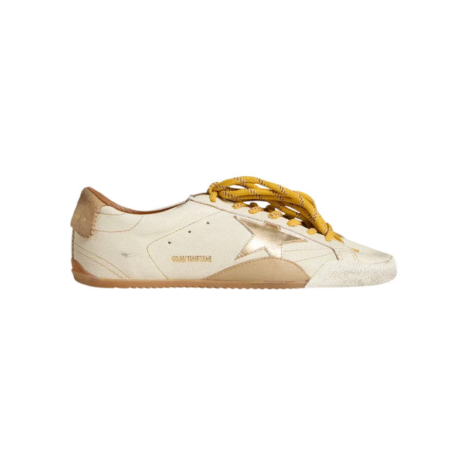 Golden Goose True Star Patch Low White Gold Star