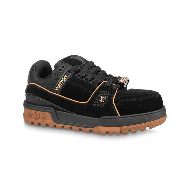 Louis Vuitton Trainer Maxi Black Brown Suede