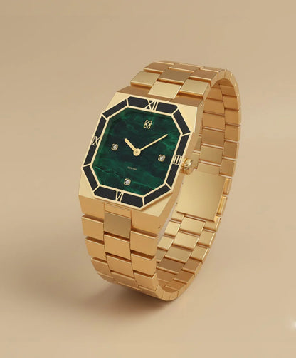 Octagonal Enamel Diamond Watch